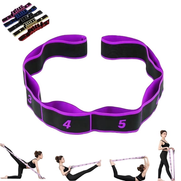Fitness Resistance Band, 8 Segment Adjustable Pilates Yoga Band with Handles and Numbered Design for Full Body Stretching and Shaping