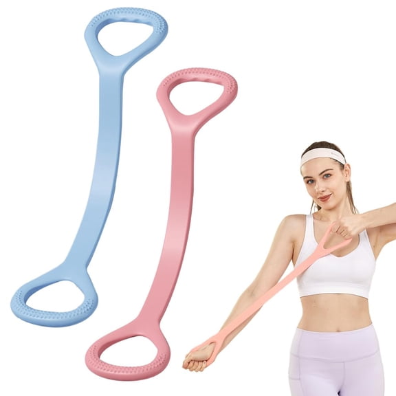 Fitness Resistance Band with Handles, Figure 8 Elastic Workout Bands for Arm, Back, Shoulder, and Chest Training, Ideal for Yoga, Pilates, and Physical Stretching