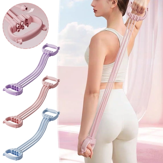 Fitness Resistance Band with Handles, Single Resistance Bands, Exercise Bands with Comfortable Handle, Resistance Training, Physical Therapy, Home Workout, Fitness, Pilates, Home Gym Workout (Purple)