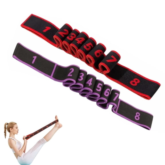 Fitness Resistance Band for Stretching and Yoga, Non-Slip Fabric Resistance Band with 8-Section for Mobility & Strength Training