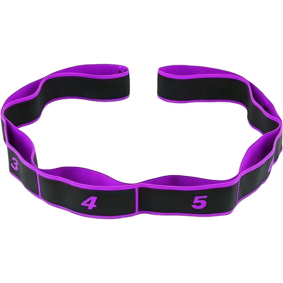Fitness Resistance Band for Stretching and Yoga, Number Stretch Resistance Band with Clear Markings, 8-Section Elastic Training Bands