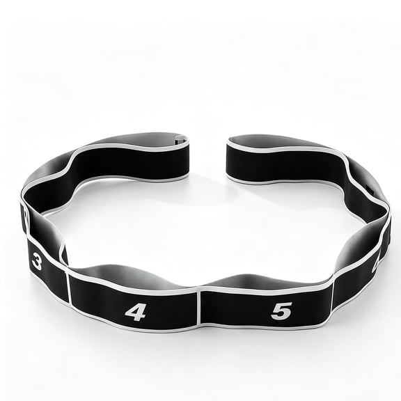 Fitness Resistance Band with Handles, 8-Level Adjustable Exercise Puller Band for Full Body Stretching, Yoga, Strength Training and Muscle Shaping