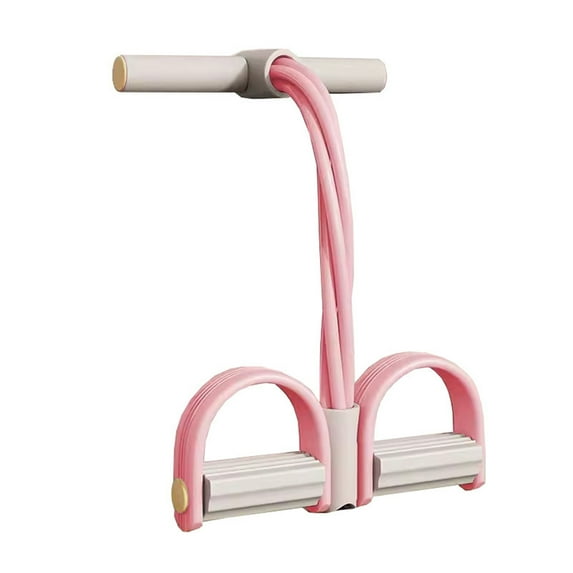 Fitness Resistance Bands 4-Tube Pedal Ankle Puller Workout Pilates Equipment Fitness Resistance Bands Elastic Stretch Bands Tension Rope for Women Men Sit Up Yoga Abdomen Slim Training