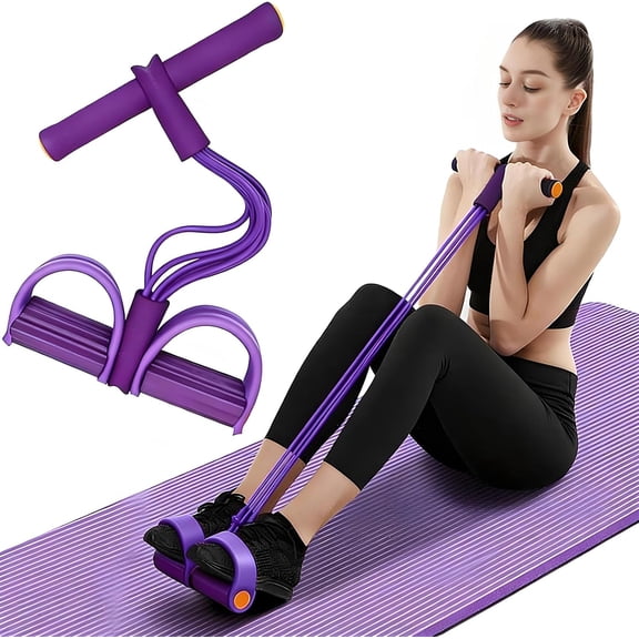 Fitness Resistance Bands - 6-Tube Elastic Yoga Pedal Puller Resistance Band, Natural Latex Tension Rope Fitness Equipment, for Abdomen/Waist/Arm/Leg Stretching Slimming Training