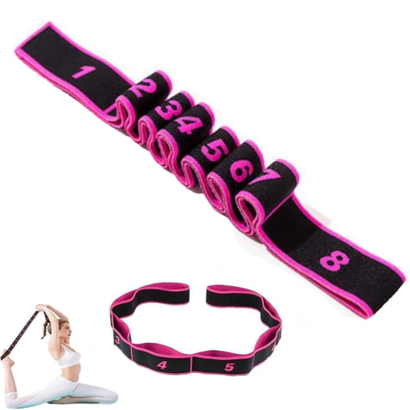 Fitness Resistance Bands with Handles, 8-Segment Counting for Stretching and Yoga, A Must-Have for Body Sculpting