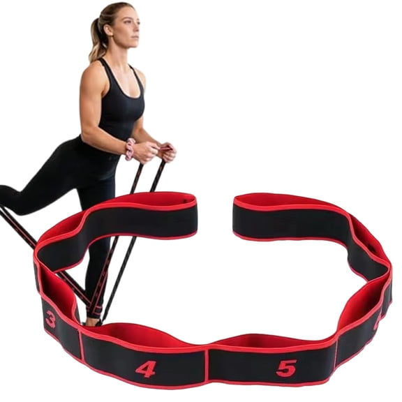 Fitness Resistance Bands with Handles, Multifunction Adjustable Tension Rope, 8 Loops Elastic Exercise Bands for Full Body Stretching Shaping