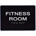 thumbnail image 1 of Fitness Room Sign - Black (Aluminium, Black/Silver,Size 5x7) The Sensation line, 1 of 4
