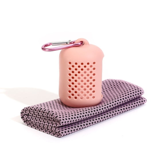 Fitness Running Swim Towel Cooling Sports Towel With Silicone Box For Backpacking Tennis Swimming And Daily Use