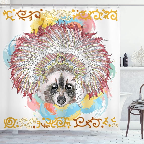 Fitness Shower Curtain, Sports Affirmation Positive Words Typography Design Sneakers, Cloth Fabric Bathroom Decor Set with Hooks, Orange Yellow Black