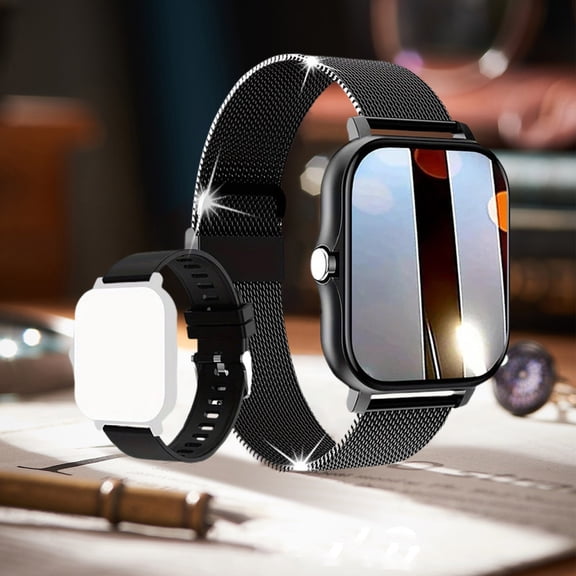 Fitness Smartwatch - IP68 Waterproof with Bluetooth Calling, 1.44-Inch Touch Screen, Double Strap Designed, for Active Lifestyles, Swim Training, and Business Casual Wear