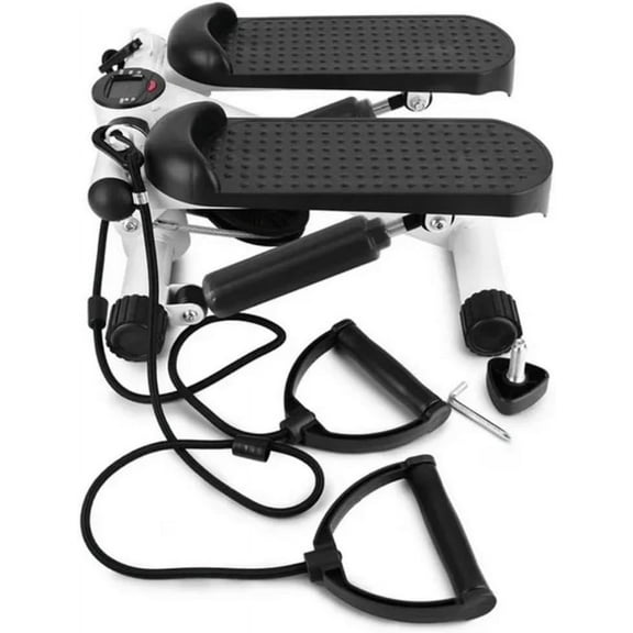 Fitness Step Air Stair Climber Stepper Exercise Machine New Equipment with Resistance Bands and LCD Monitor Without battery