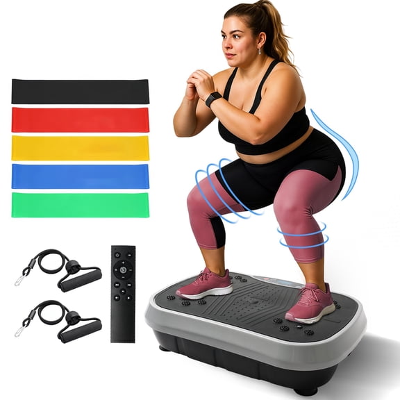Fitness Stepper Vibration Platform Machine, 10-Speed Adjustable Full Body Shaker Workout Board for Home Gym, Weight Loss & Toning
