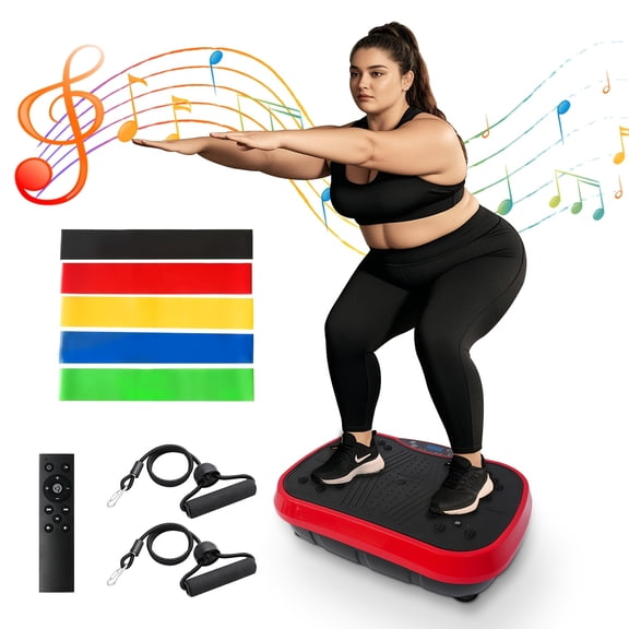 Fitness Stepper Vibration Platform Machine, 10-Speed Adjustable Full Body Shaker Workout Board for Home Gym, Weight Loss & Toning