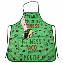 Fitness Taco Funny Kitchen Apron and Oven Mitts Humorous Gym Graphic Novelty Cooking Accessories
