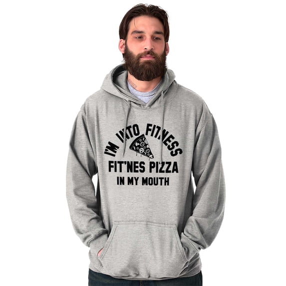 Fitness This Pizza Foodie Gym Workout Hoodie Sweatshirt Women Men Brisco Brands L
