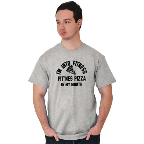 Fitness This Pizza Foodie Gym Workout Men's Graphic T Shirt Tees Brisco Brands M