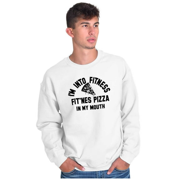 Fitness This Pizza Foodie Gym Workout Sweatshirt for Men or Women Brisco Brands L