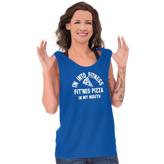 Fitness This Pizza Foodie Gym Workout Tank Top T Shirts Men Women Brisco Brands X
