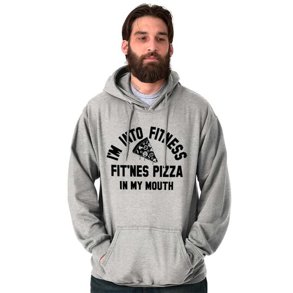 Fitness This Pizza Foodie Gym Workout Unisex Plus Fleece Graphic Hoodie Brisco Brands 4X
