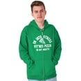 thumbnail image 1 of Fitness This Pizza Foodie Gym Workout Zip Up Hoodie Men's Women's Brisco Brands S, 1 of 6