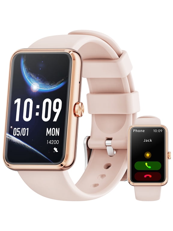 Fitness Tracker, 1.57inch Smartwatch for Men and Women, Gits for Android and iPhone Devices, Pedometer/Bluetooth Calls (Make/Receive), 50 Sport Modes, Fitness Watch Gift (Pink)