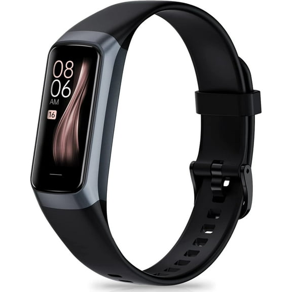 Fitness Trackers with 24/7 Comprehensive Health Metrics Monitoring，1.1inch Screen，Multiple Sports Modes Step Counter,Waterproof Smart Watch for Women Men，Black