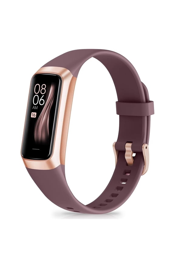 Fitness Trackers with 24/7 Comprehensive Health Metrics Monitoring，1.1inch Screen，Multiple Sports Modes Step Counter,Waterproof Smart Watch for Women Men，Wine