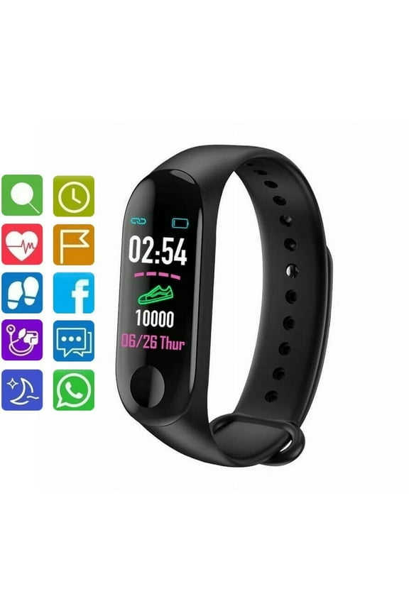 , Activity Fitness Watch Waterproof Pedometer with Sleep Heart Rate Monitor Step Calorie Track for Men Women Teens Compatible for Android and