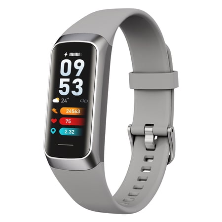 Fitness Tracker Activity Tracker with 1.1" Color Display Smart Watch for iOS Android,24/7 Heart Rate Monitor, Sleep Monitor, Waterproof Smartwatch Unisex,grey