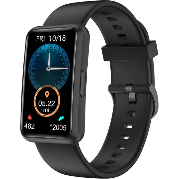 Fitness Tracker No Bluetooth No APP No Phone Needed, Fitness Watch for Men Women Parents IP68 Waterproof with Full Touch Screen Steps Calories Counter Sleep Tracker Alarm Clocks (Black)