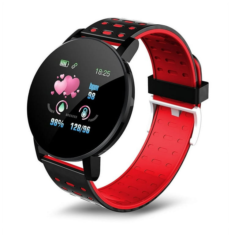 Fitness Tracker Bracelet Waterproof Smartwatch Bracelet Activity Tracker Fitness Watch Red 119plus