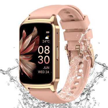 Fitness Tracker Smart Watch for Women Men Make/Answer Calls with Fitness and Wellness Tracking 100  Sports Modes Step Calorie Counter IP68 Waterproof Fits for Android and iPhone, Pink