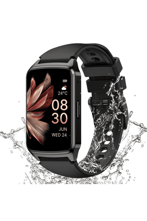 Fitness Tracker Smart Watch for Women Men Make/Answer Calls with Fitness and Wellness Tracking 100+ Sports Modes Step Calorie Counter IP68 Waterproof Fits for Android and iPhone, Black