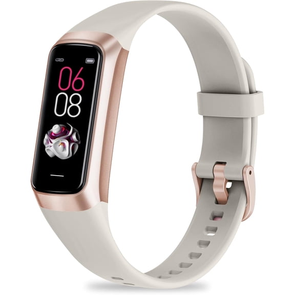 Fitness Tracker with Step Counter/Calories/Stopwatch, Activity Tracker, Health Tracker with Heart Rate Monitor, Sleep Tracker,1.10''AMOLED Touch Color Screen, Pedometer Watch for Women Men