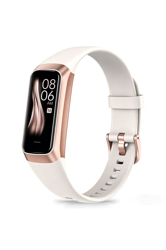 Fitness Tracker Watch for Men Women, 1.1" HD Touch Screen, Multiple Sports Modes, Activity Tracker with Step Counter, White