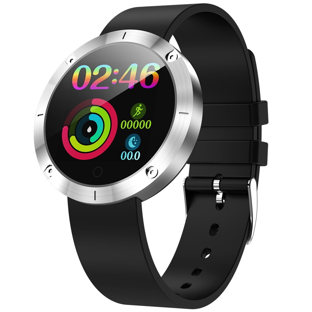 Oukitel W5 Fitness Tracker Smart Bracelet, 1.22" Display with Heart Rate Monitor & IP65 Waterproof Bluetooth 4.0, Silver