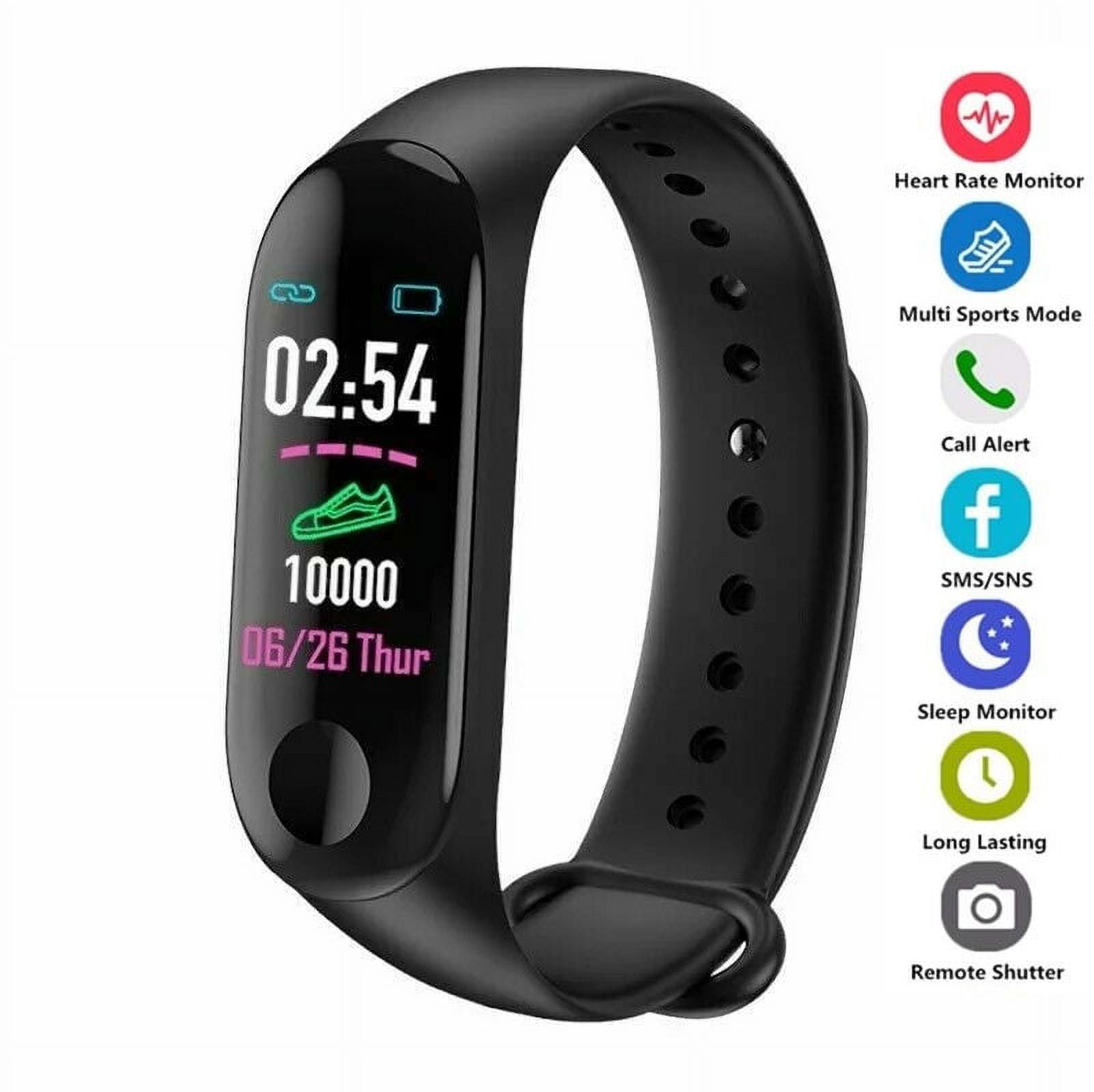 Smart Bracelet (Your Health Steward) Fitness Tracker/Watch, USB Charger –  BLACK – Hello Friends