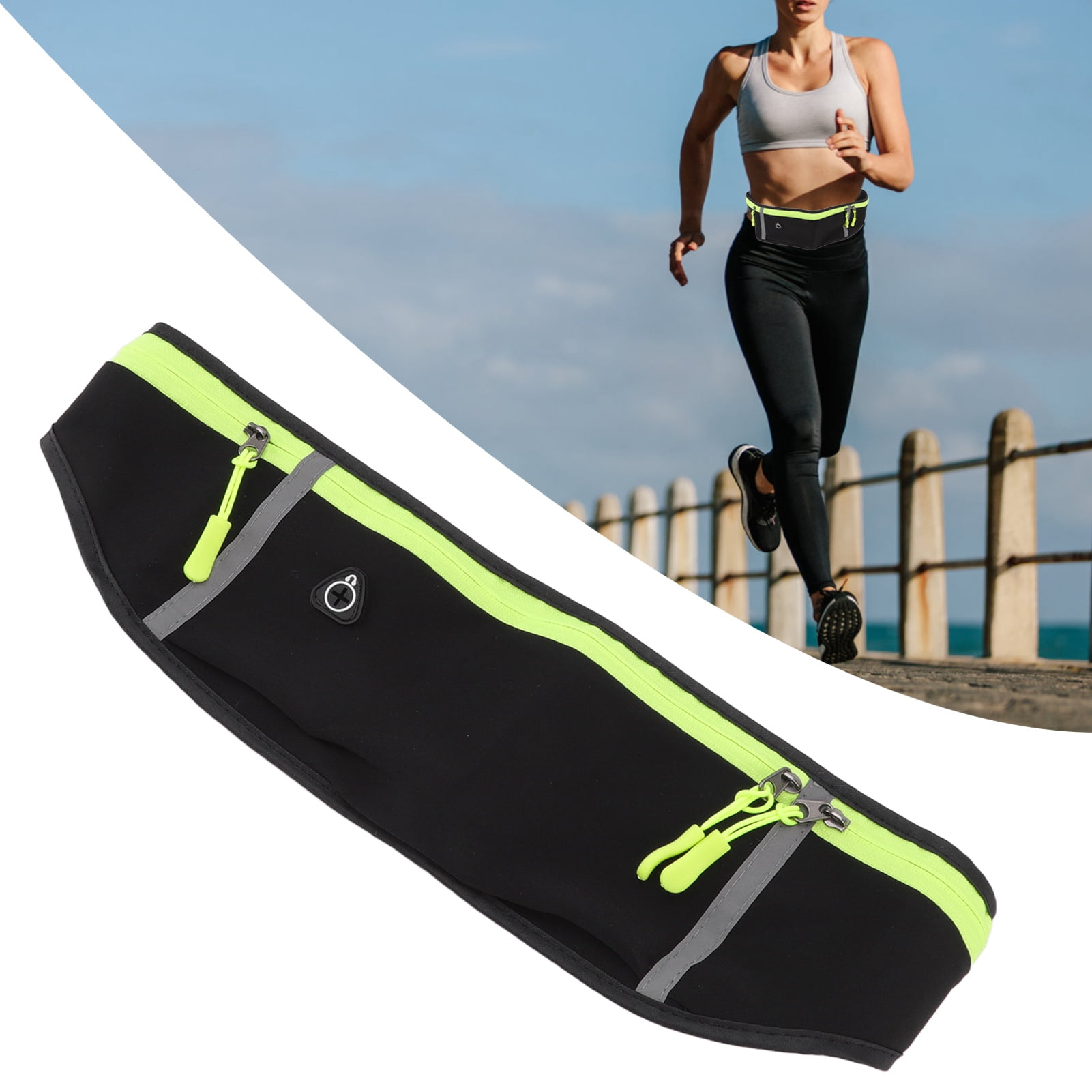 Fitness Waist Bag, Nylon Wear Waist Bag With Headphone Hole Design