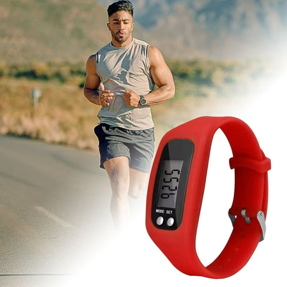 The Outdoor Fitness Pedometer Wristband with LCD Screen for Steps Tracking and Distance – Lightweight Aluminum Alloy Band for Hiking and Walking