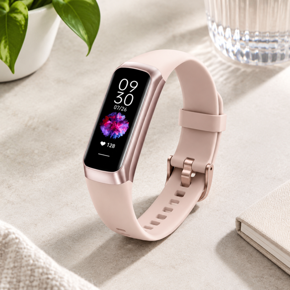 Fitness With Step Counter/calories/stopwatch Activity Heart Rate Monitor Sleep 1.10''amoled Touch Color Screen Pedometer Watch Fo