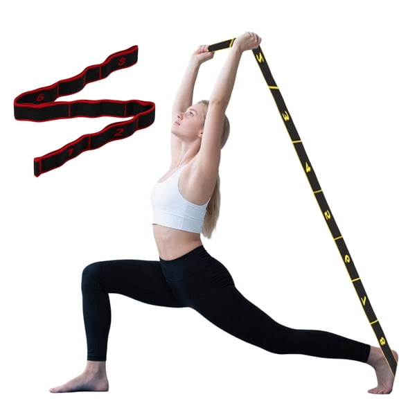 Fitness & Yoga - Adult Latin Dance Training Elastic Band for Dynamic Stretching and Indoor Fitness Workout, 90cm×4cm, Red