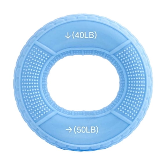 Fitness Yoga Grip Strength Trainer Ring for Hand Finger Exerciser Muscle Training Rehab Rock Climbing Ready Portable Aluminum Ring Fitness,7.7cm,Light Blue