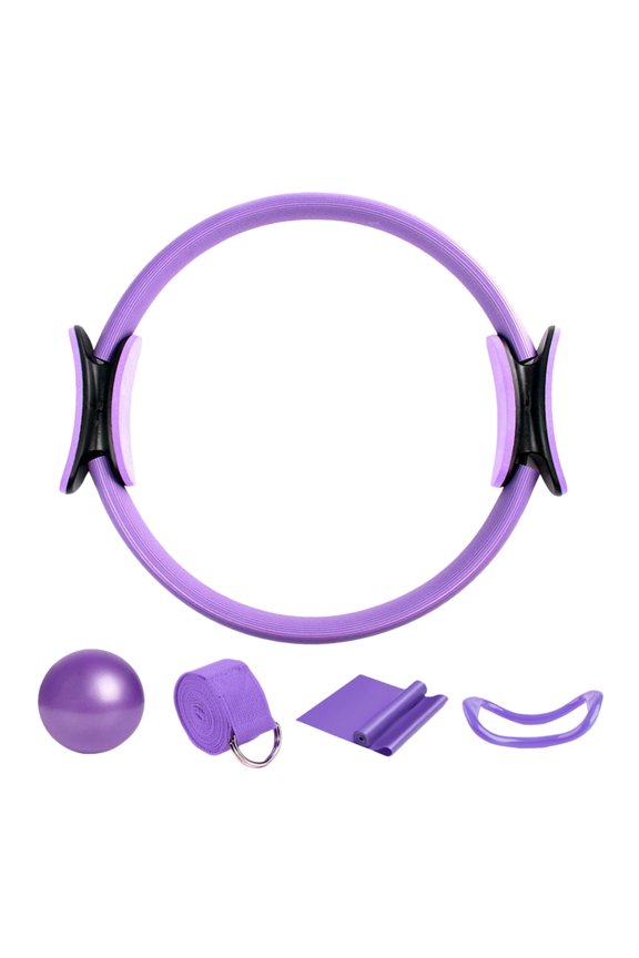Fitness & Yoga High Value Five Piece Kit for Women Pilgots Kit for Glutes and Stretch — Resistance Band Set for Booty Toning Yoga and Workouts