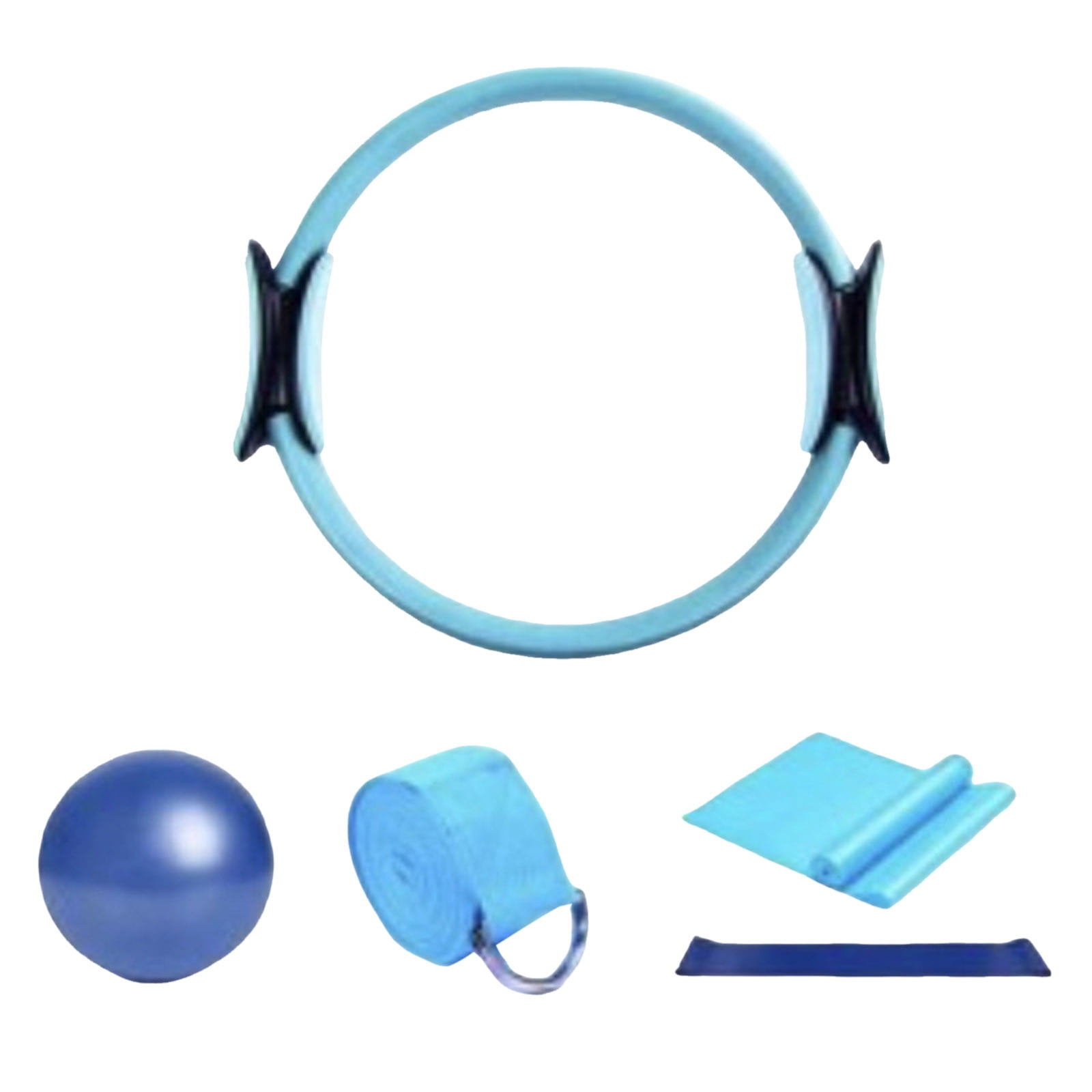 Fitness & Yoga Kit for Women – 5-Piece Pilgots Kit with Booty Bands Glutes Workout Resistance & Stretching Yoga Bands 25cm