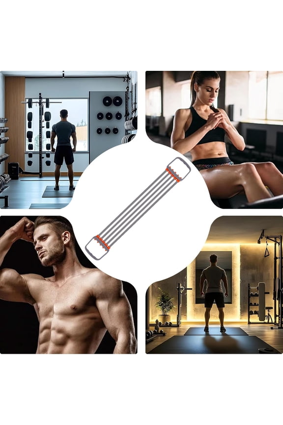 Fitness & Yoga Portable Chest Expander Rope for Upper Body Workout | Adjustable 5- Spring System Ergonomic Arm Exerciser for Home Gym Fitness Enthusiasts and Occasional Trainers