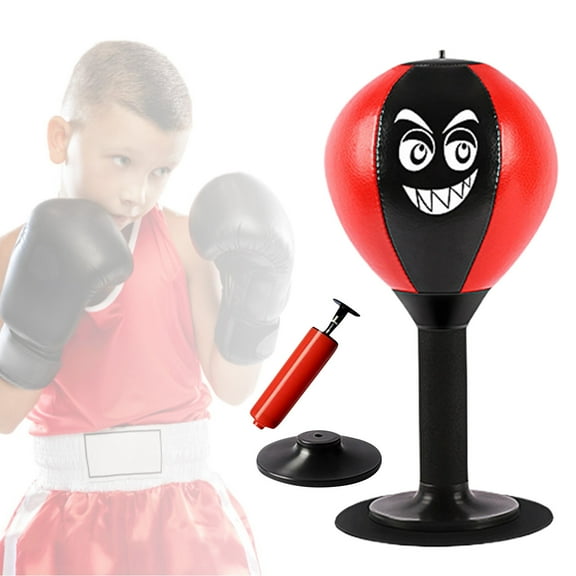 Fitness & Yoga Desktop Boxing Bag for Stress and Focus | Punching Bag with Suction Cup for Stability Speed Training and Relaxation Toys for Adults and Kids