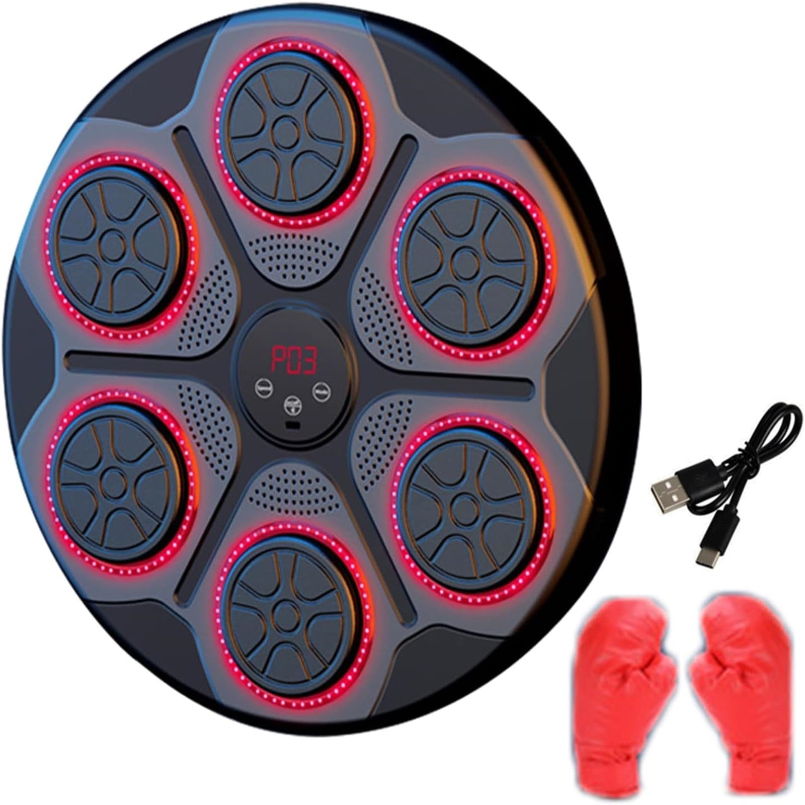 Fitness & Yoga Smart Music Boxing Trainer with LED Electronic Focus and ...