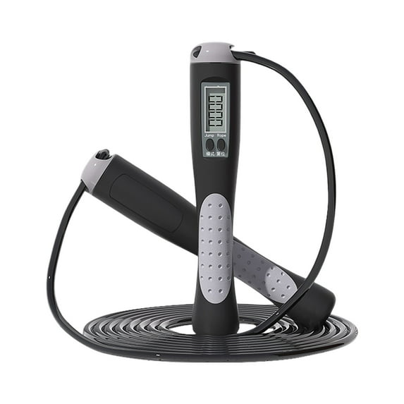 Fitness & Yoga With Counter Indoor Skipping Ropes for Adults - Adjustable Digital Counting Smart Speed Rope for Workout and Exercise