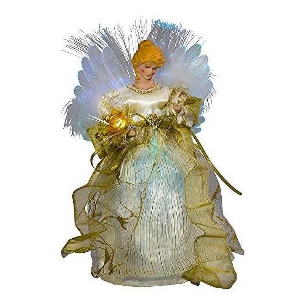 Fitniz CUL Fiber Optic LED Angel Christmas Treetop Figurine, 12Inch