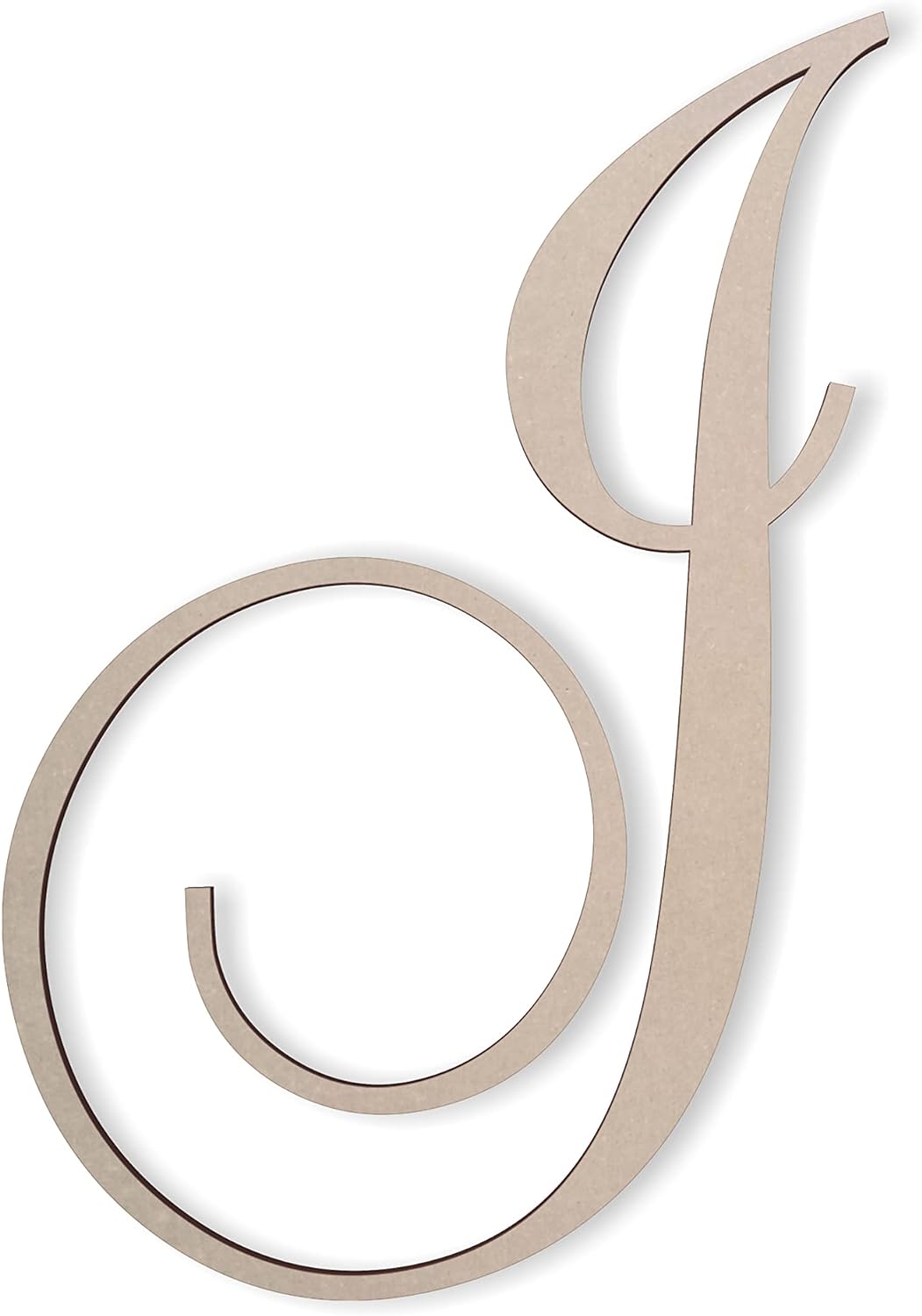Fitniz Wooden Letter J, Wooden Wall Hanging, Large Wooden Letters